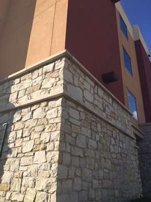 Commercial Pressure Washing, Natural Stone and Stucco.  Houston, TX Hotels