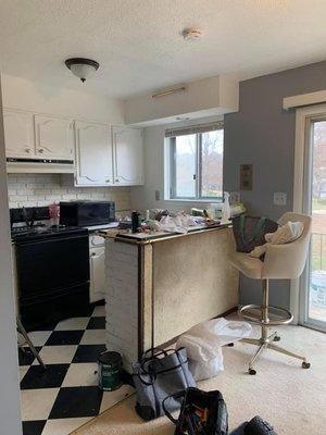 A fresh coat of paint brightened up this kitchen