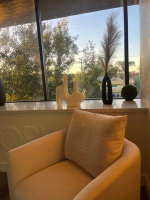 Our relaxation  room is  designed specifically for unwinding and calming your mind and body.