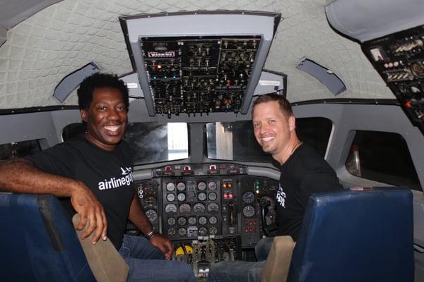 Inside THE actual cockpit of the comedy film Airplane!