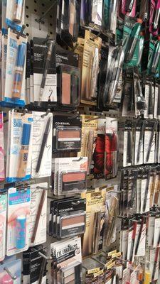 Cosmetics, brands like Maybelline, CoverGirl, and Revlon