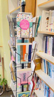 Birthday cards and cards for different occasions / celebrations displayed inside the store