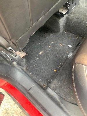 Before I cleaned customers car