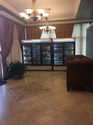 Liquor and beer sold @ the front desk @ Executive Tropical, Flagami