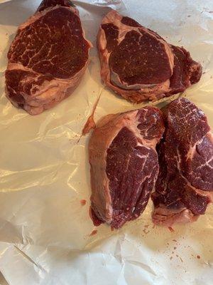 "Filet" with no marbling and not trimmed for $28.00 per lb.