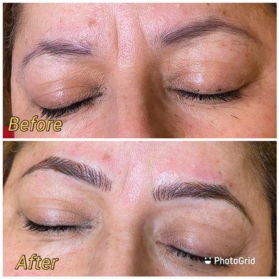 Micro blading before and after