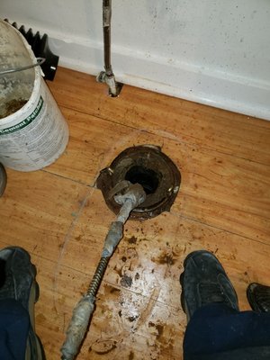 Pulling wipes from drain line