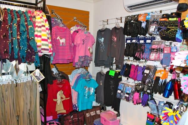 The "Kids" Room contains everything you need to outfit your young rider: show clothes, gloves, socks and casual apparel.