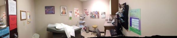 One of many exam rooms. I was excited to see African American artwork on the wall. It added to my comfort.