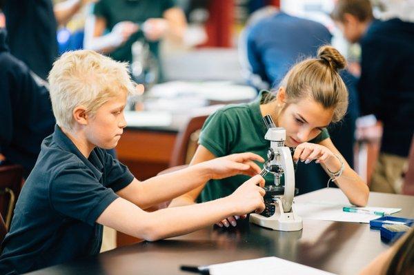 Our Junior High students benefit from a full science lab.