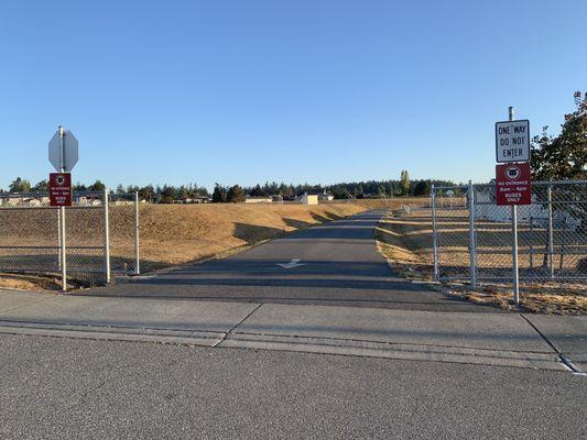 Bus loop by the play fields.