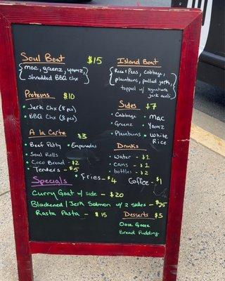 Food Truck Menu