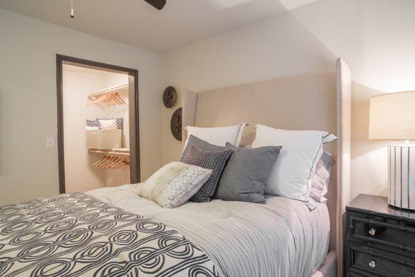 Spacious master bedrooms with sizeable walk-in closets await.