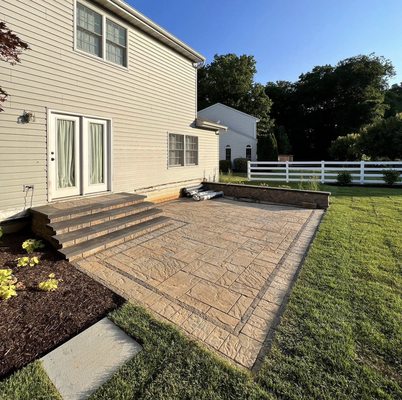 New Patio with steps