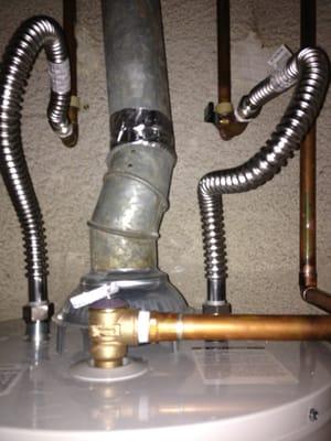 Solderd ball valve , new flex hoses and water heater installed 4 less