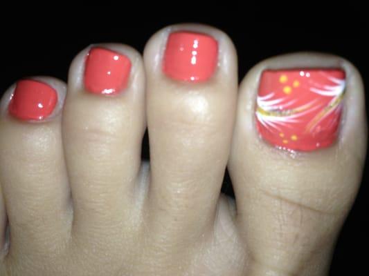 Pedicure with design