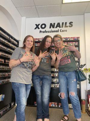 Showing off our nails!!!