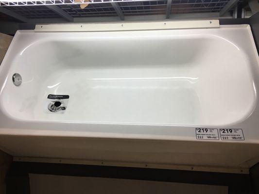 This is the photo provided for tub selection. We had no idea the dimensions were different from the existing space.