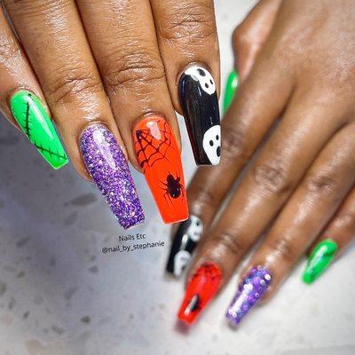 By Stephanie 
Call 202-636-6061
Follow IG @nail_by_stephanie see more design