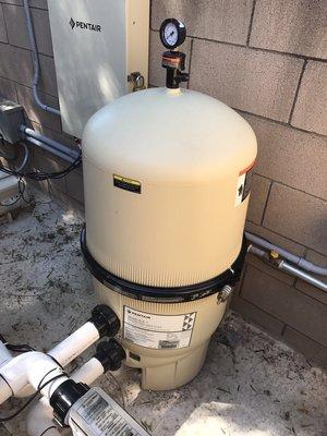 New pool filter installation