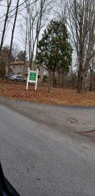 Lower parking lot entrance