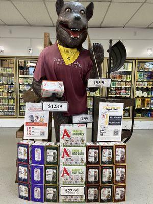 Avery beer display and our yet to be named werewolf