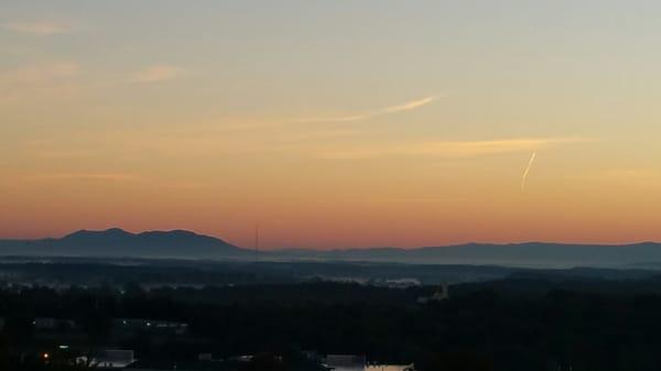 Sunrise in the parking lot!