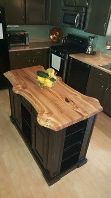 Book Matched Maple Burl Island Butcher Block