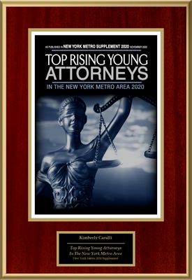 Recognized in 2020 as Top Rising Young Attorneys In The New York Metro Area as published in the New York Metro 2021 Supplement