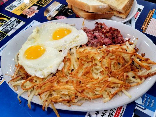 Corned beef and eggs