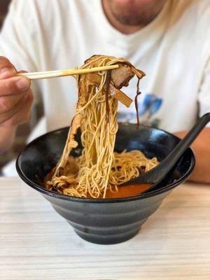 Hubster enjoyed this, Blackbeard Ramen. Made spicy