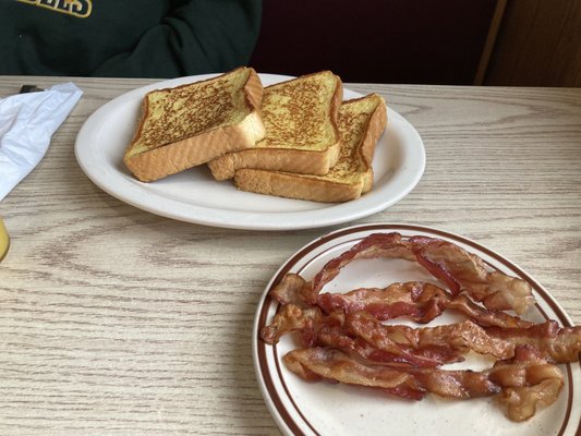 French toast and bacon