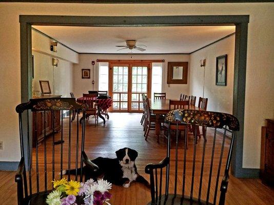 View into the dinning room. Grace is usually there to welcome you to breakfast.