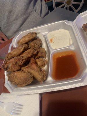 WINGS, HOT SAUCE, RANCH