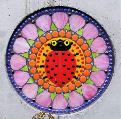 Ladybugs mosaics near Hoa Mai Gardens