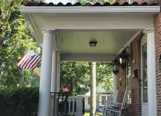 Installed new gutters on porch