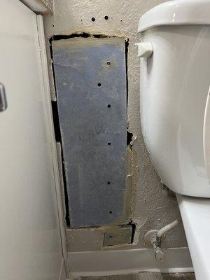 Their poor attempt to patch a hole.