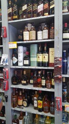 Great selection of whiskeys.