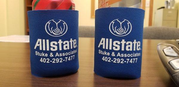 Come in a get a quote and go home with a koozie.