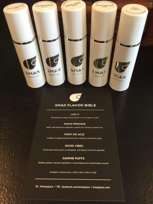 Smax One of the Best High end E-Liquids out there come try all 5 flavors!!!!