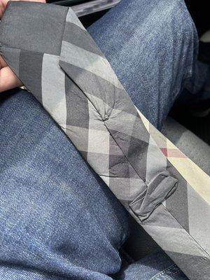 Ruined silk ties, wholes from overheated press