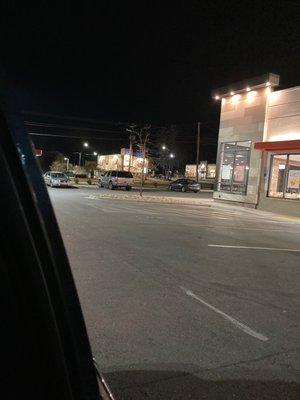 Employees cars in parking lot