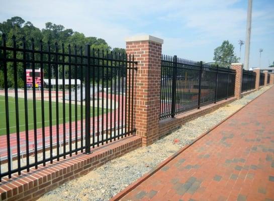 Ornamental Alumiunum w/ Brick Columns- NCSU