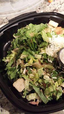 Order a Caesar salad last night. It was all brown.... how do you not see that before you deliver it.