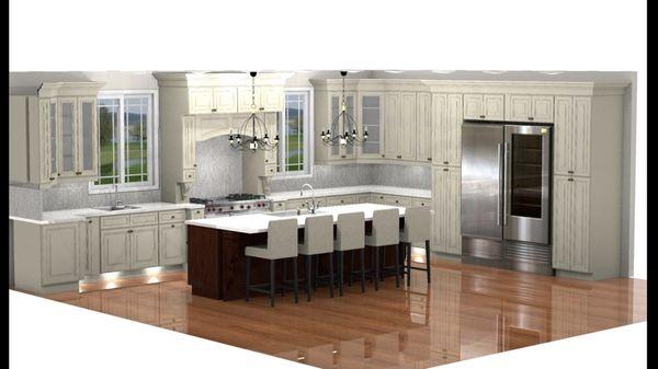 A kitchen we designed for a customer in South Carolina.