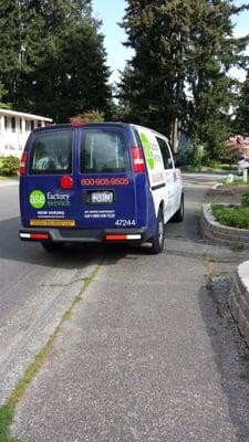 WHY do people feel it's appropriate to park on the sidewalk???
 This forces pedestrians and children to walk in the street.
 DANGEROUS!!!