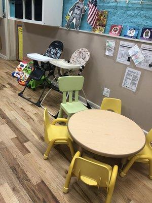 Eating Area in Baby Room