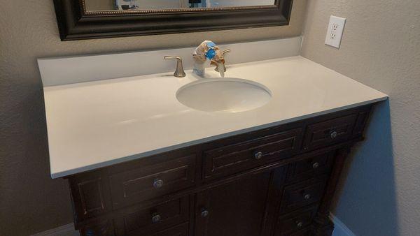 Top and Sink Refinished by Arturo