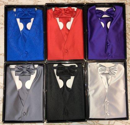 Vest Sets With Tie, Bow Tie and Hanky