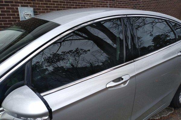 Window tinting Fayetteville NC - 20% tint on a 2014 Ford Fusion